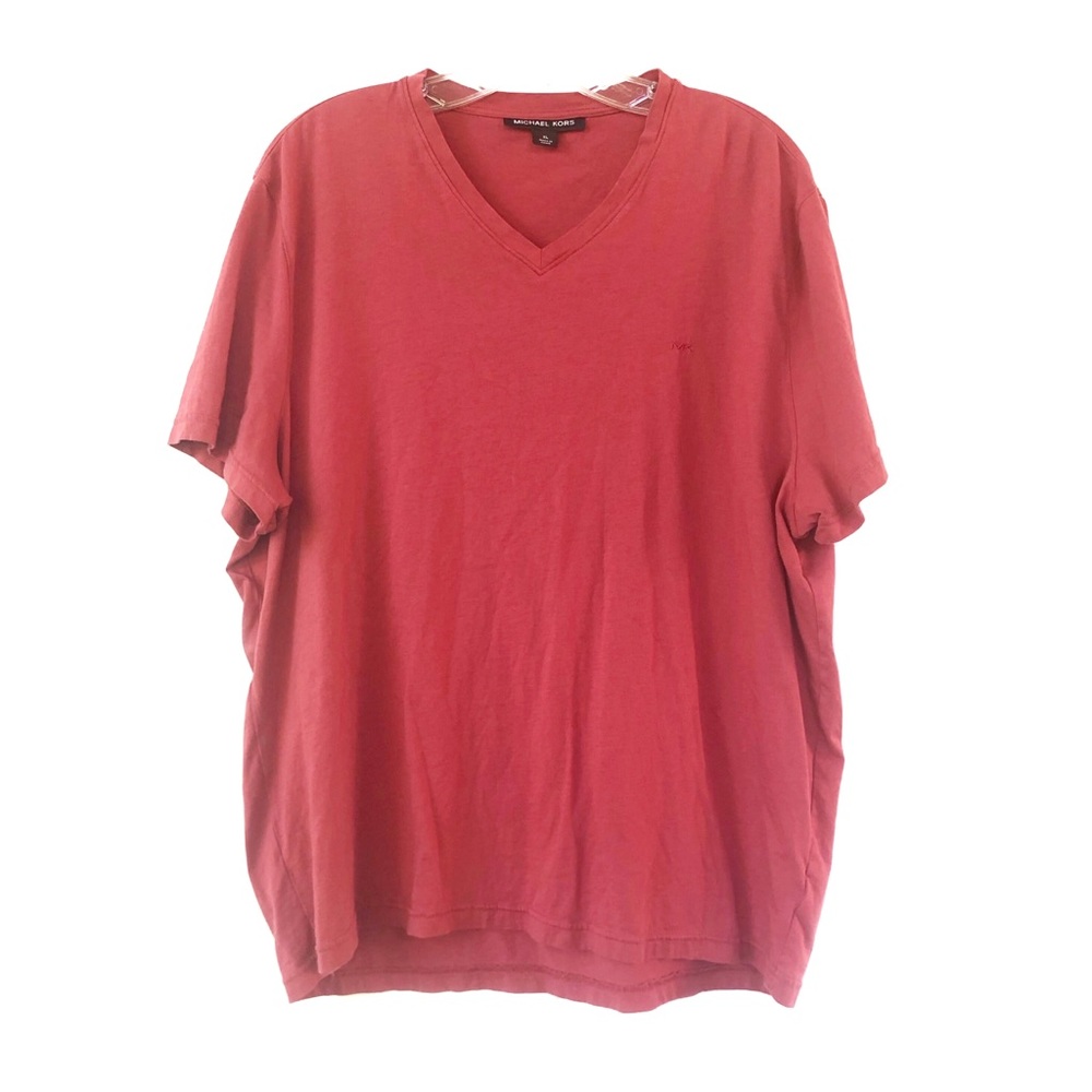 Michael Kors MK V Neck Short Sleeve Pullover T-Shirt Casual Tee Shirt Top XL